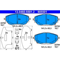 Bremsbelagsatz ATE 13.0460-5501.2, Vorne von Ate