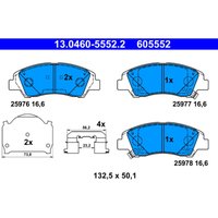 Bremsbelagsatz ATE 13.0460-5552.2, Vorne von Ate