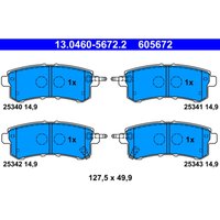 Bremsbelagsatz ATE 13.0460-5672.2, Hinten von Ate