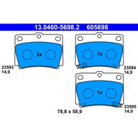 Bremsbelagsatz ATE 13.0460-5698.2, Hinten von Ate