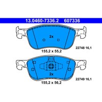 Bremsbelagsatz ATE 13.0460-7336.2, Vorne von Ate
