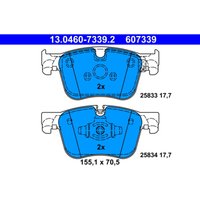 Bremsbelagsatz ATE 13.0460-7339.2, Vorne von Ate