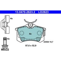 Bremsbelagsatz ATE 13.0470-2623.2, Hinten, Keramik von Ate