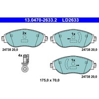 Bremsbelagsatz ATE 13.0470-2633.2, Vorne, Keramik von Ate