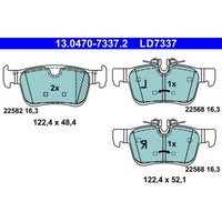 Bremsbelagsatz ATE 13.0470-7337.2, Hinten, Keramik von Ate