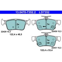 Bremsbelagsatz ATE 13.0470-7352.2, Hinten, Keramik von Ate