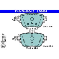 Bremsbelagsatz ATE 13.0470-9004.2, Hinten, Keramik von Ate