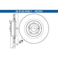 Bremsscheibe ATE 24.0122-0322.1 von Ate