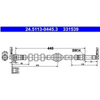 Bremsschlauch ATE 24.5113-0445.3 von Ate