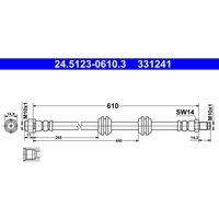 Bremsschlauch ATE 24.5123-0610.3 von Ate