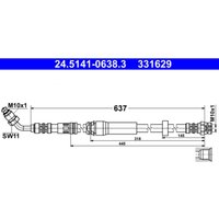 Bremsschlauch ATE 24.5141-0638.3 von Ate