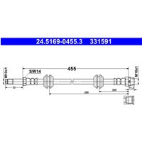 Bremsschlauch ATE 24.5169-0455.3 von Ate