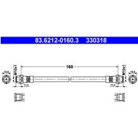 Bremsschlauch ATE 83.6212-0160.3 von Ate