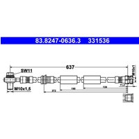 Bremsschlauch ATE 83.8247-0636.3 von Ate