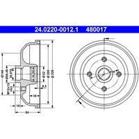 Bremstrommel ATE 24.0220-0012.1 von Ate