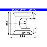 Halter, Bremsschlauch ATE 24.5004-0003.1 von Ate