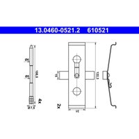 Montagesatz, Bremsbelagsatz ATE 13.0460-0521.2 von Ate