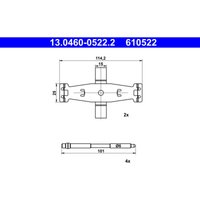 Montagesatz, Bremsbelagsatz ATE 13.0460-0522.2 von Ate