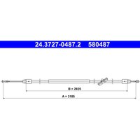 Seilzug, Feststellbremse ATE 24.3727-0487.2 von Ate