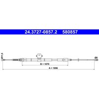 Seilzug, Feststellbremse ATE 24.3727-0857.2 von Ate