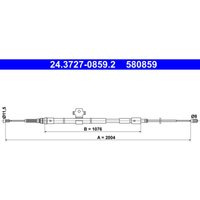 Seilzug, Feststellbremse ATE 24.3727-0859.2 von Ate