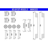 Zubehörsatz, Bremsbacken ATE 03.0137-9322.2 von Ate