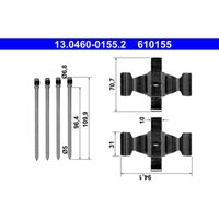 Zubehörsatz, Scheibenbremsbelag ATE 13.0460-0155.2 von Ate
