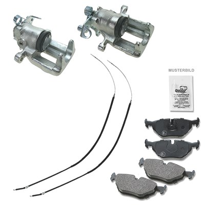 Atec 2x Bremssattel +Bremsbeläge +Bremsseile für VW von Atec