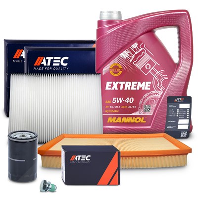 Atec Inspektionspaket Set A + 5l 5W-40 Motoröl für Audi, Skoda, VW von Atec