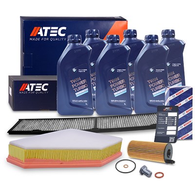 Atec Inspektionspaket Set A + 6l 5W-30 Motoröl für Alpina, BMW von Atec