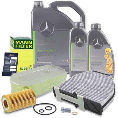 Atec Inspektionspaket Set A + 7l 5W-30 Motoröl für Mercedes-Benz von Atec