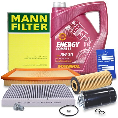 Atec Inspektionspaket Set B + 5l 5W-30 Motoröl für Audi, Skoda, VW von Atec