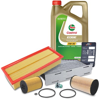 Atec Inspektionspaket Set B + 5l 5W-30 Motoröl für Skoda, VW von Atec