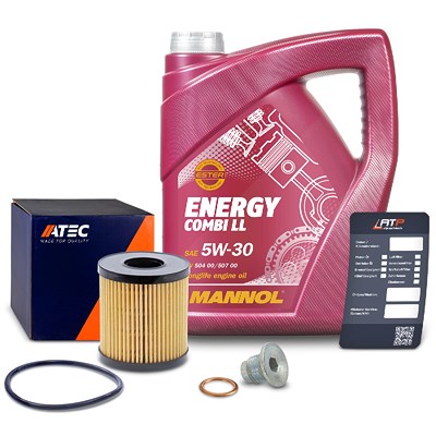 Atec Ölfilter + 5l 5W-30 Motoröl für Mini von Atec