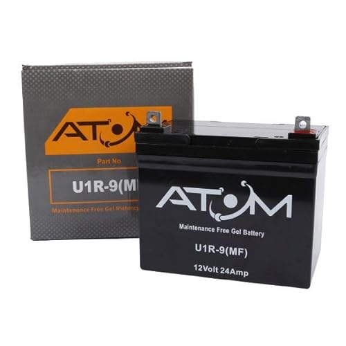 Atom Advanced U1R 895 Gel-Rasenmäher/Minitraktor/Kit Autobatterie 12V 24AH von Atom