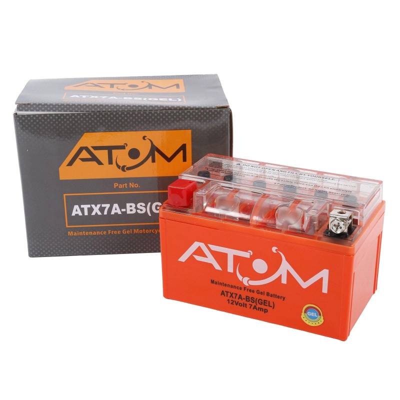 Atom YTX7A-BS Gel Motorrad Batterie 12V 7Ah von Atom