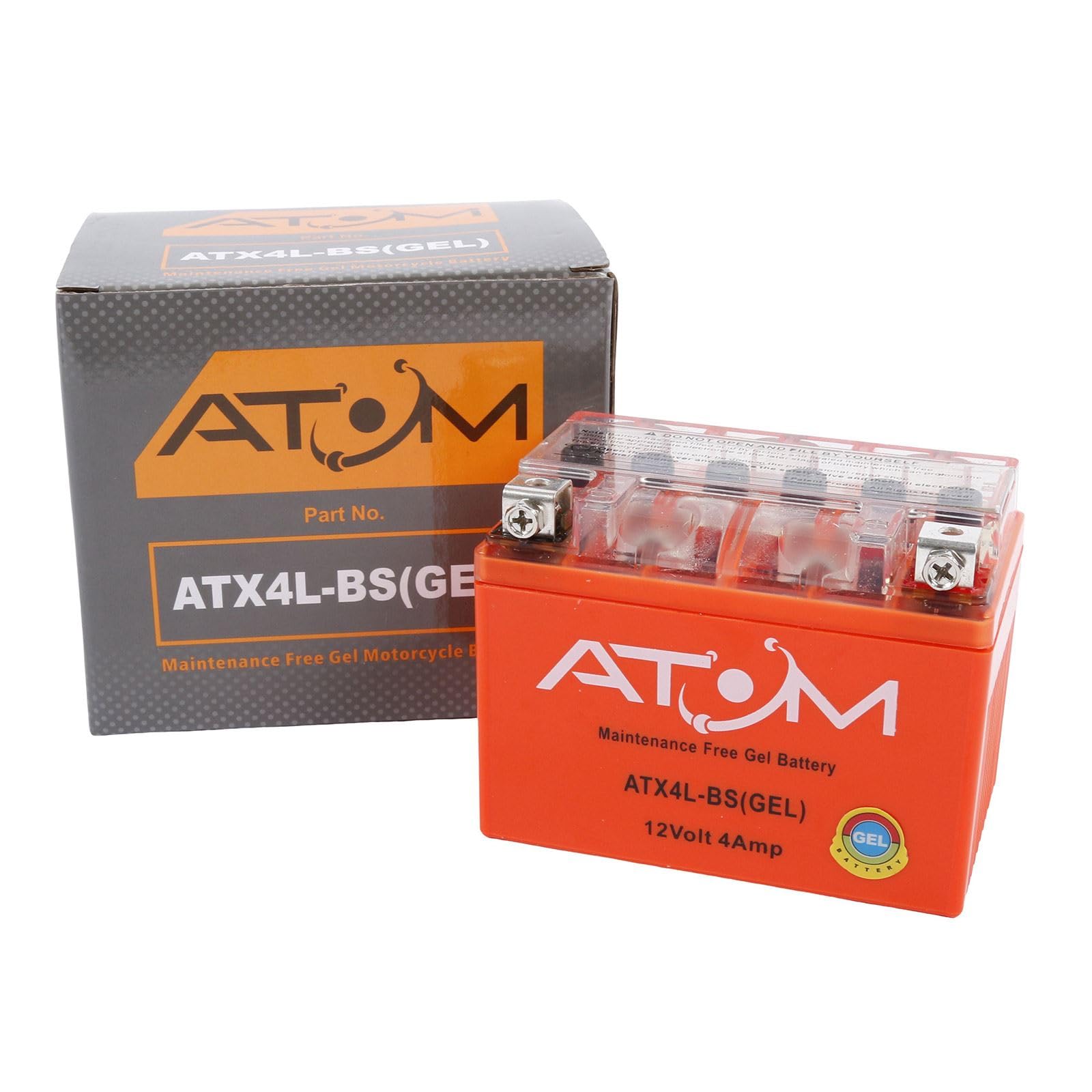 YTX4L-BS- Atom Gel Motorradbatterie 12V 4Ah von Atom