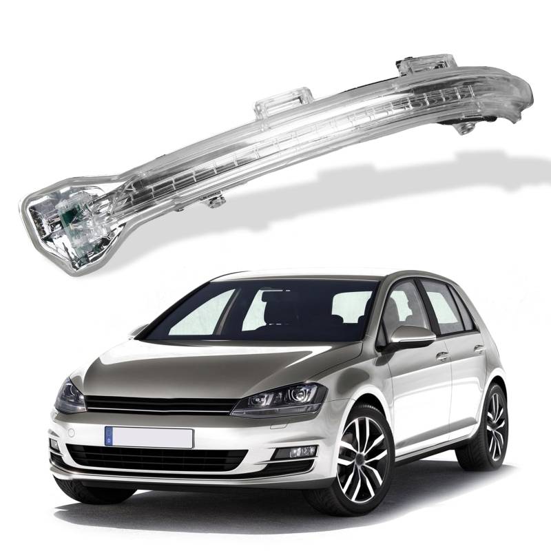 Attisfiera Linke Fahrerseite LED-Rückspiegel für Golf 7 2012, T-U-N 2 2015, SPORTSVAN 2014 5G0949101 von Attisfiera