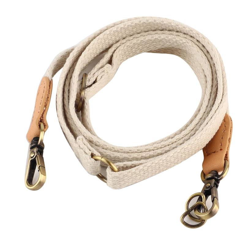 Taschen riemen, 29,5 ~ 48 Zoll Ledergürtel Verstellbarer Schultergurt Lederhandgefertigte Handtasche Umhängeband DIY Handtaschen zubehör mit Bronzeteilen(Beige) von Atyhao