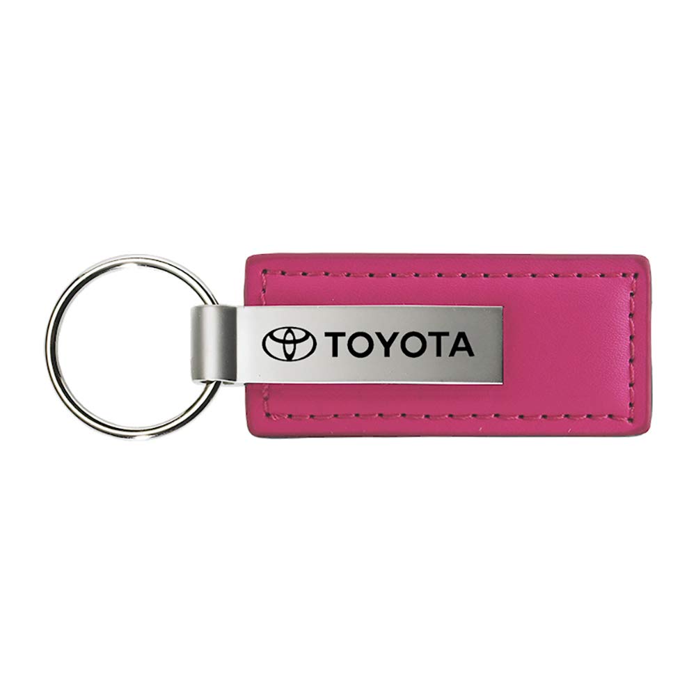 Au-tomotive Gold Toyota Schlüsselanhänger aus Leder, offizielles Lizenzprodukt, Rosa, Pink, Standard von Au-TOMOTIVE GOLD