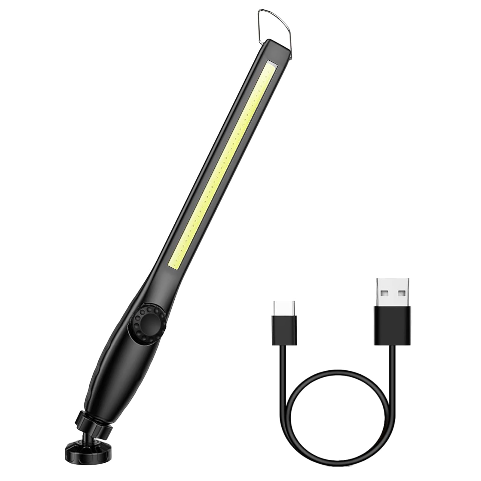 AuRiver Arbeitsleuchte LED Akku mit Magnet, Arbeitslampe LED Werkstatt, Werkstattlampe Arbeitslicht für Auto Reparatur, Werkstatt, Garage, Camping, Notbeleuchtung (Schwarz) von AuRiver