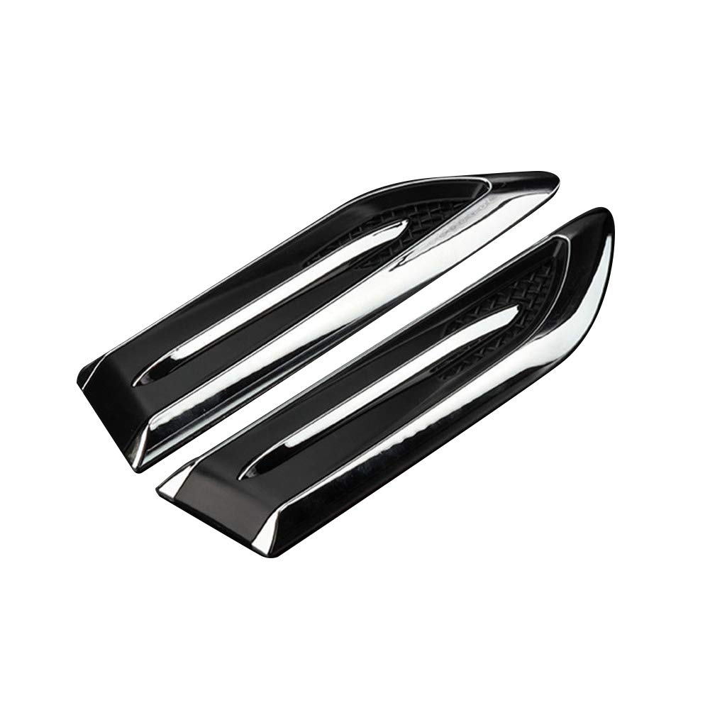 Aublinto 2 pcs 3D Auto Air Flow Intake Turbo Motorhaubenhaube Seitenentlüftungsabdeckung Aufkleber Dekorativer Lufteinlass für Motorhaube für Pickup Trucks und Anhänger SUV von Aublinto