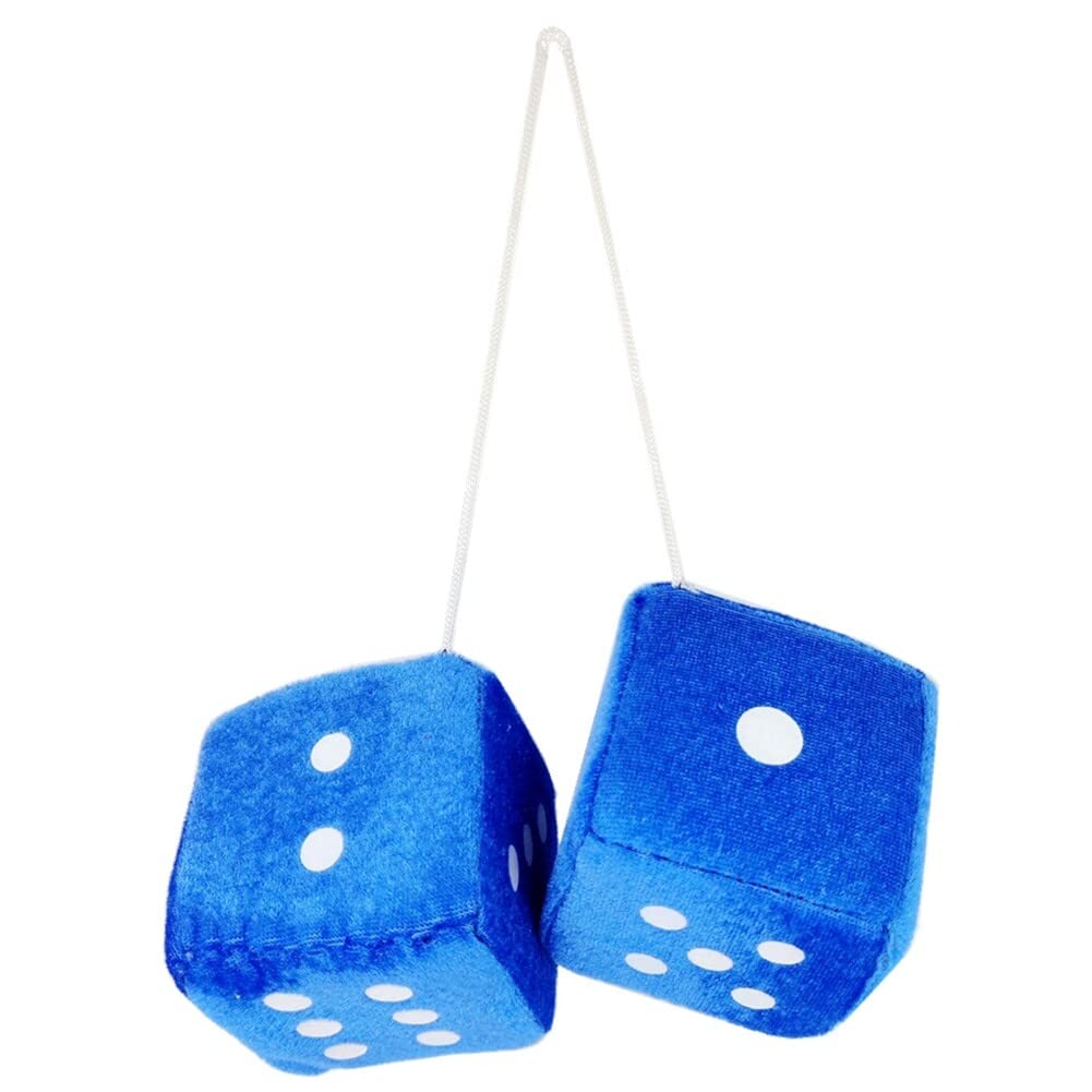 Aublinto Auto Würfel Anhänger,2 Stück Car Hanging Furry Dice Auto Kreativer Anhänger Autospiegel Anhänger Autoverzierung Auto Innenspiegel Hängen Anhänger für Auto, Dekoration, Geschenk von Aublinto