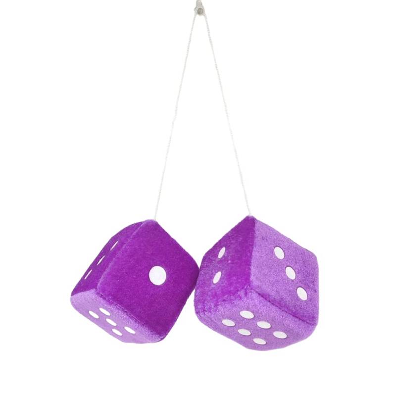 Aublinto Auto Würfel Anhänger,2 Stück Car Hanging Furry Dice Auto Kreativer Anhänger Autospiegel Anhänger Autoverzierung Auto Innenspiegel Hängen Anhänger für Auto, Dekoration, Geschenk von Aublinto