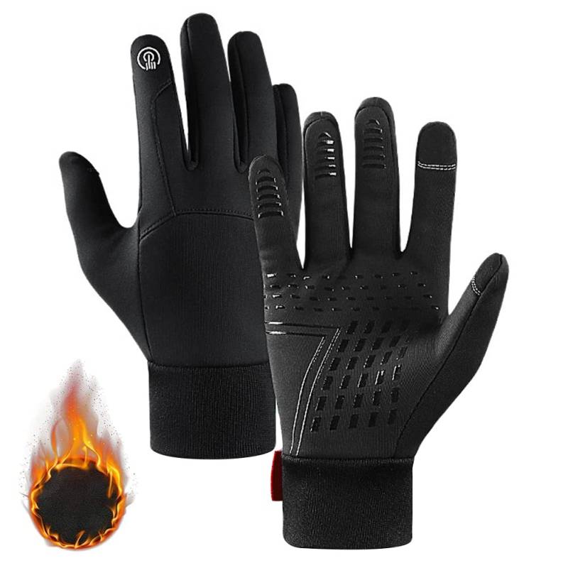 Aublinto Winter Warme Handschuhe,Winter Fahrradhandschuhe Touchscreen Thermohandschuhe wasserdichte Wärmer Handschuhe Winter Warm Uniesex Sporthandschuhe zum Laufen, Wandern, Motorradfahren, Reiten von Aublinto