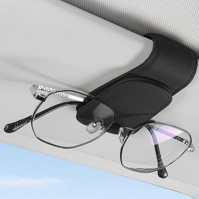 Auckpure Brillenhalter für Auto Sonnenbrillen，Auto Zubehör Innenraum Visier Zubehör Sonnenbrillen Halterung für Auto Schwarz von Auckpure