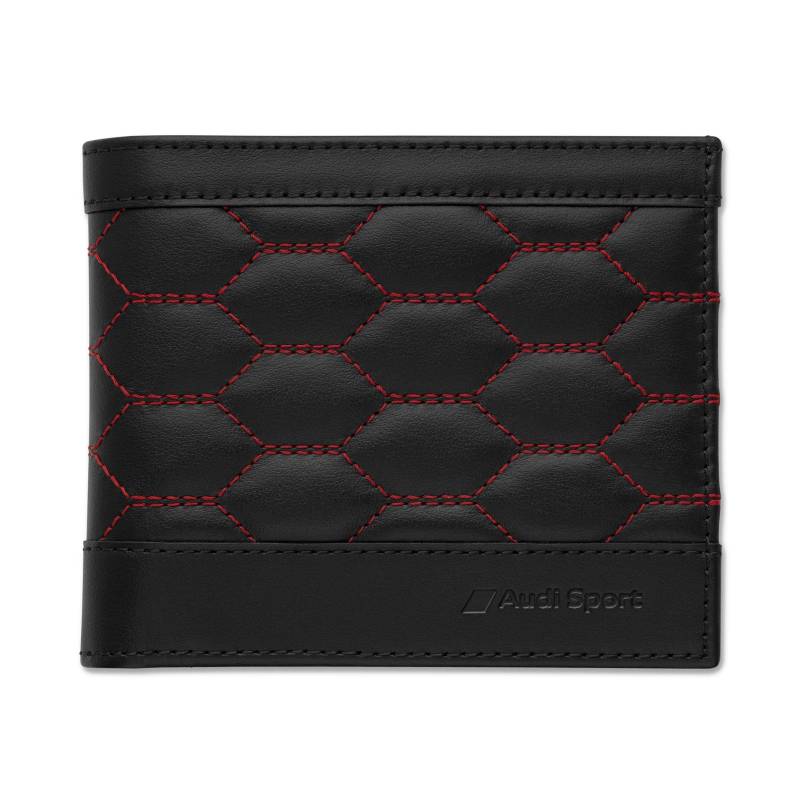 Audi 3152201200 Geldbörse Leder Herren Brieftasche RFID-Schutz Portemonnaie, schwarz/rot von Audi collection