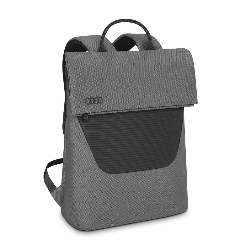 Audi 3152300400 Rucksack Backpack Ringe Logo Tasche, gepolstertes Laptopfach für 15 Zoll Laptops, grau/schwarz von Audi collection