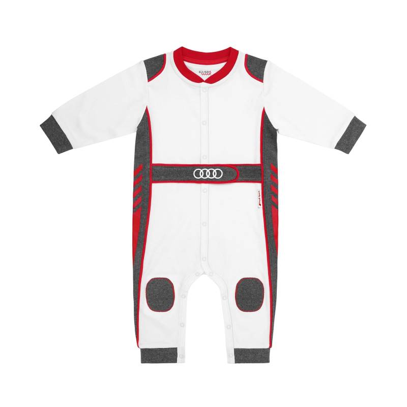 Audi Collection 3202200301 Body Racing Sport Baby-Body Strampler Strampelanzug Rennfahrer, weiß, Größe: 62/68 von Audi collection