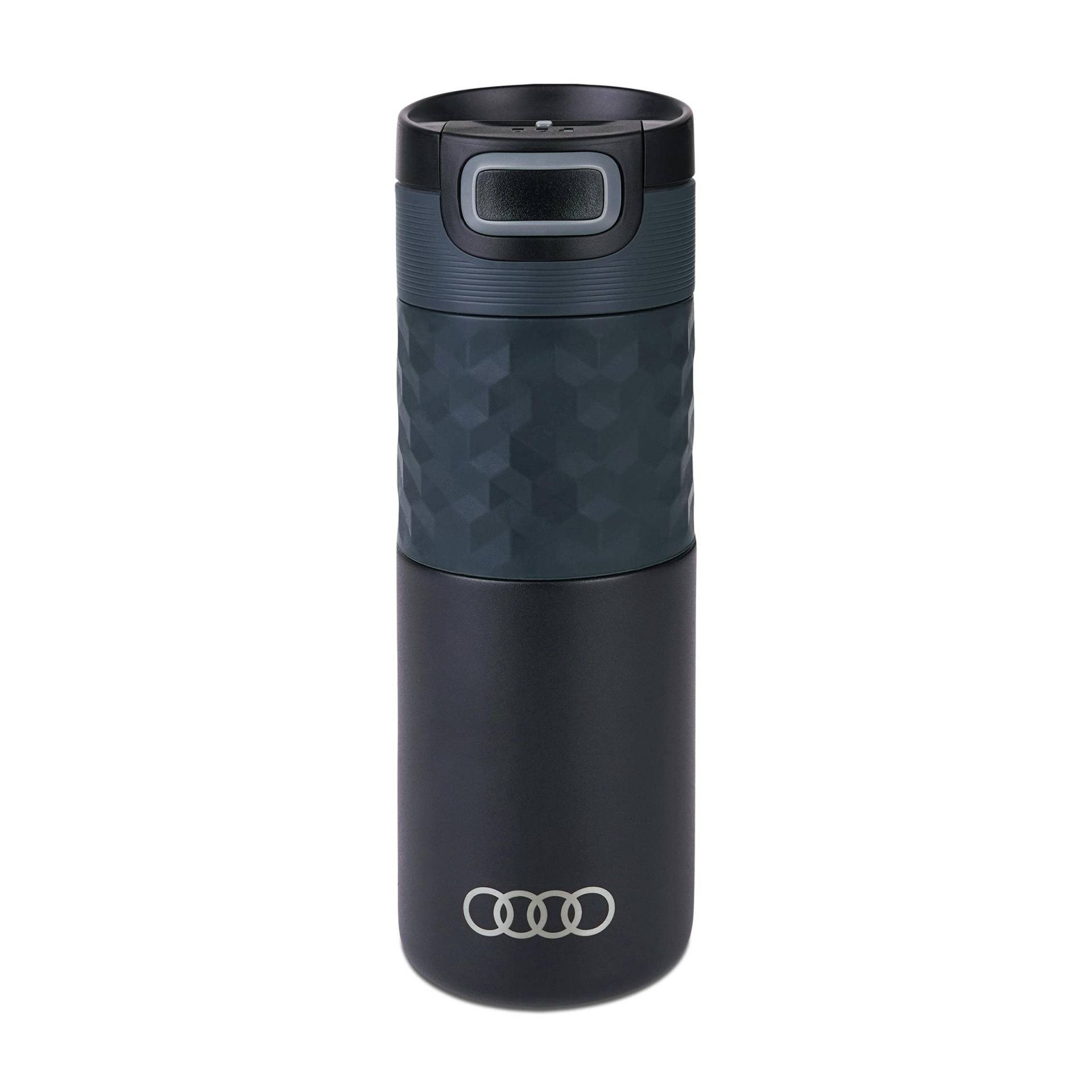 Audi 3292200400 Trinkflasche Isolierflasche Trinkbecher Thermosflasche 500ml, schwarz, mit Audi Ringe Logo von Audi collection